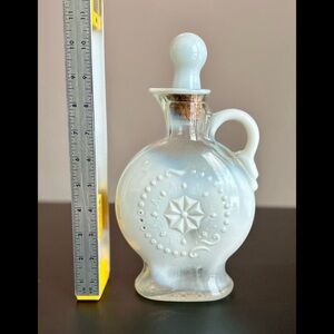 Vintage White Jim Beam Decanter with Star Design 1957